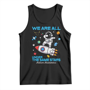 Autism Acceptance Tank Top We Are All Under The Same Stars TS10 Black Print Your Wear