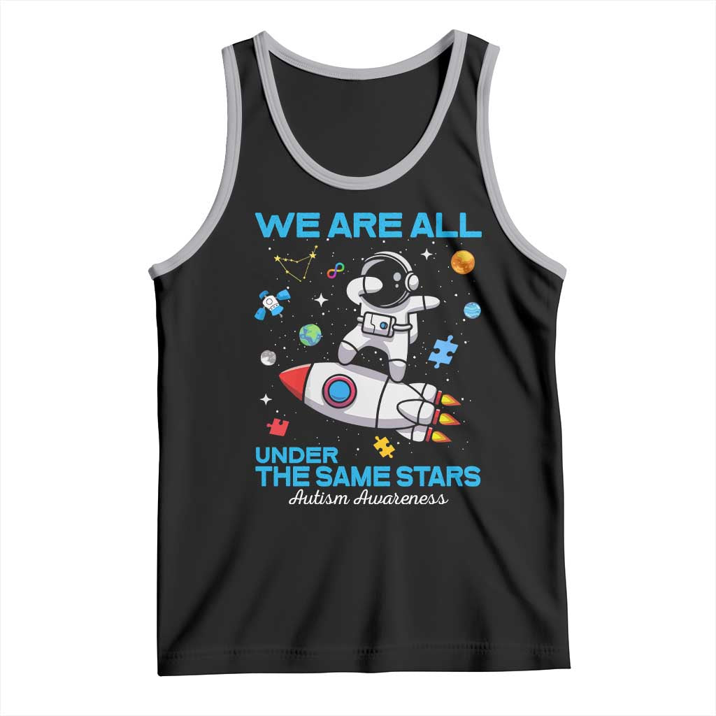 Autism Acceptance Tank Top We Are All Under The Same Stars TS10 Black Athletic Heather Print Your Wear