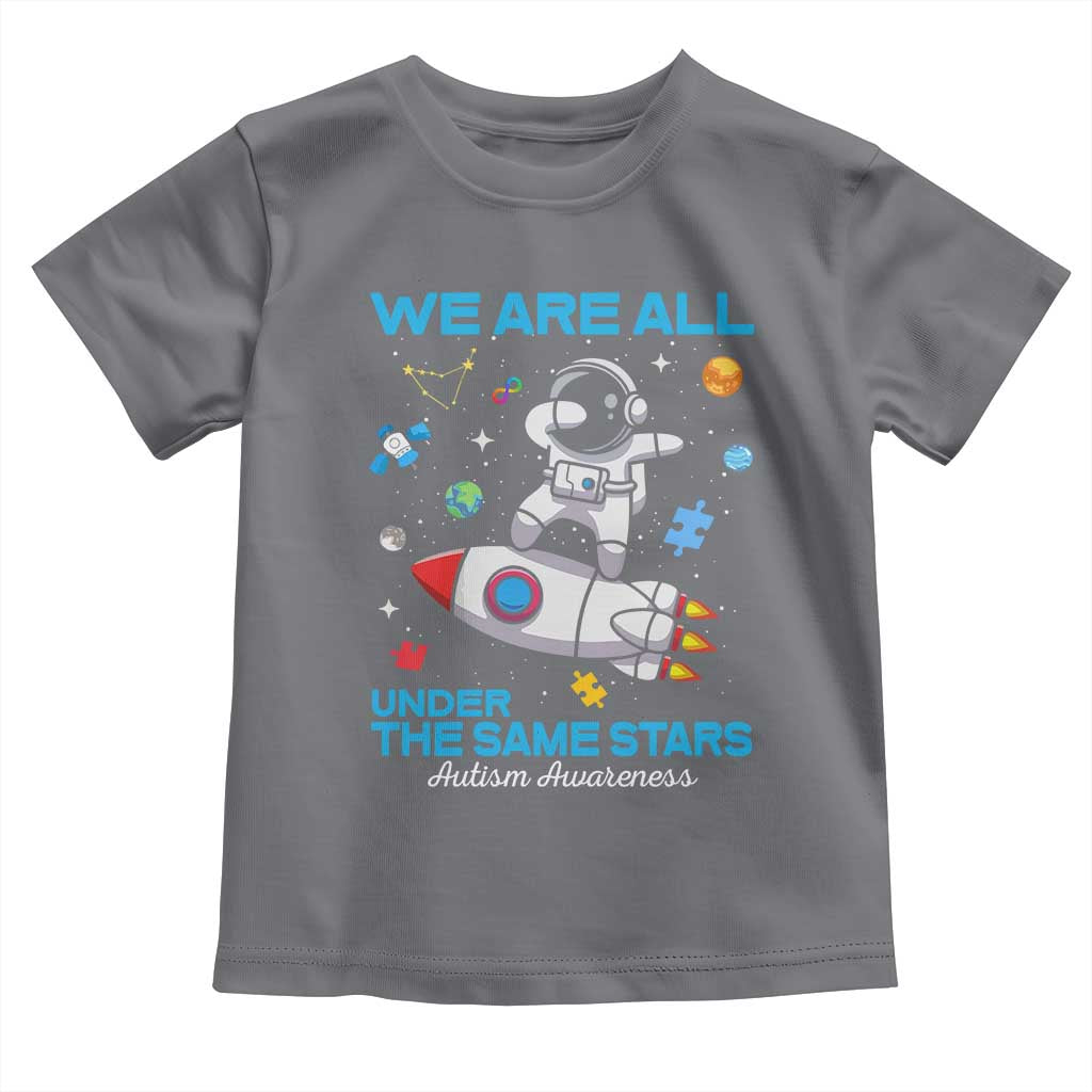 Autism Acceptance Toddler T Shirt We Are All Under The Same Stars TS10 Charcoal Print Your Wear