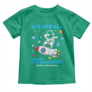 Autism Acceptance Toddler T Shirt We Are All Under The Same Stars TS10 Irish Green Print Your Wear