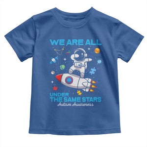 Autism Acceptance Toddler T Shirt We Are All Under The Same Stars TS10 Royal Blue Print Your Wear