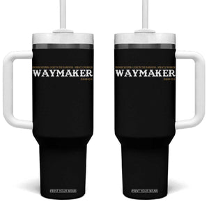 Christian Worship Tumbler With Handle Isaiah 42:16 Waymaker Promise Keeper Miracle Worker TS10 One Size: 40 oz Black Print Your Wear