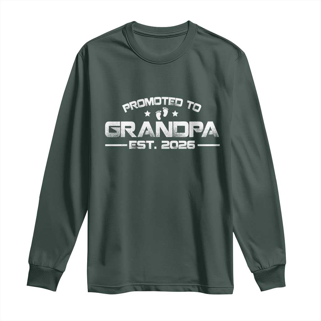 Grandpa Est 2026 Long Sleeve Shirt Fathers Day Gifts TS10 Dark Forest Green Print Your Wear