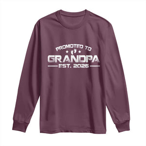 Grandpa Est 2026 Long Sleeve Shirt Fathers Day Gifts TS10 Maroon Print Your Wear