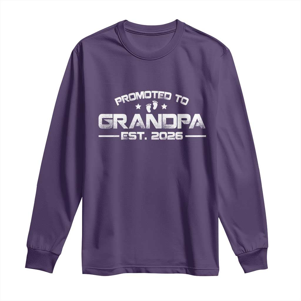 Grandpa Est 2026 Long Sleeve Shirt Fathers Day Gifts TS10 Purple Print Your Wear