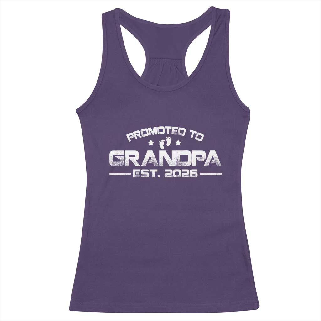 Grandpa Est 2026 Racerback Tank Top Fathers Day Gifts TS10 Purple Print Your Wear