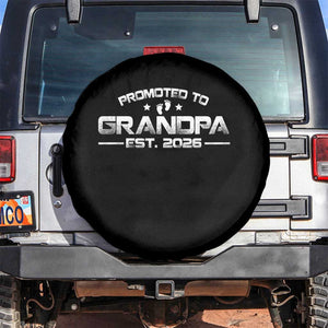 Grandpa Est 2026 Spare Tire Cover Fathers Day Gifts TS10 No hole Black Print Your Wear