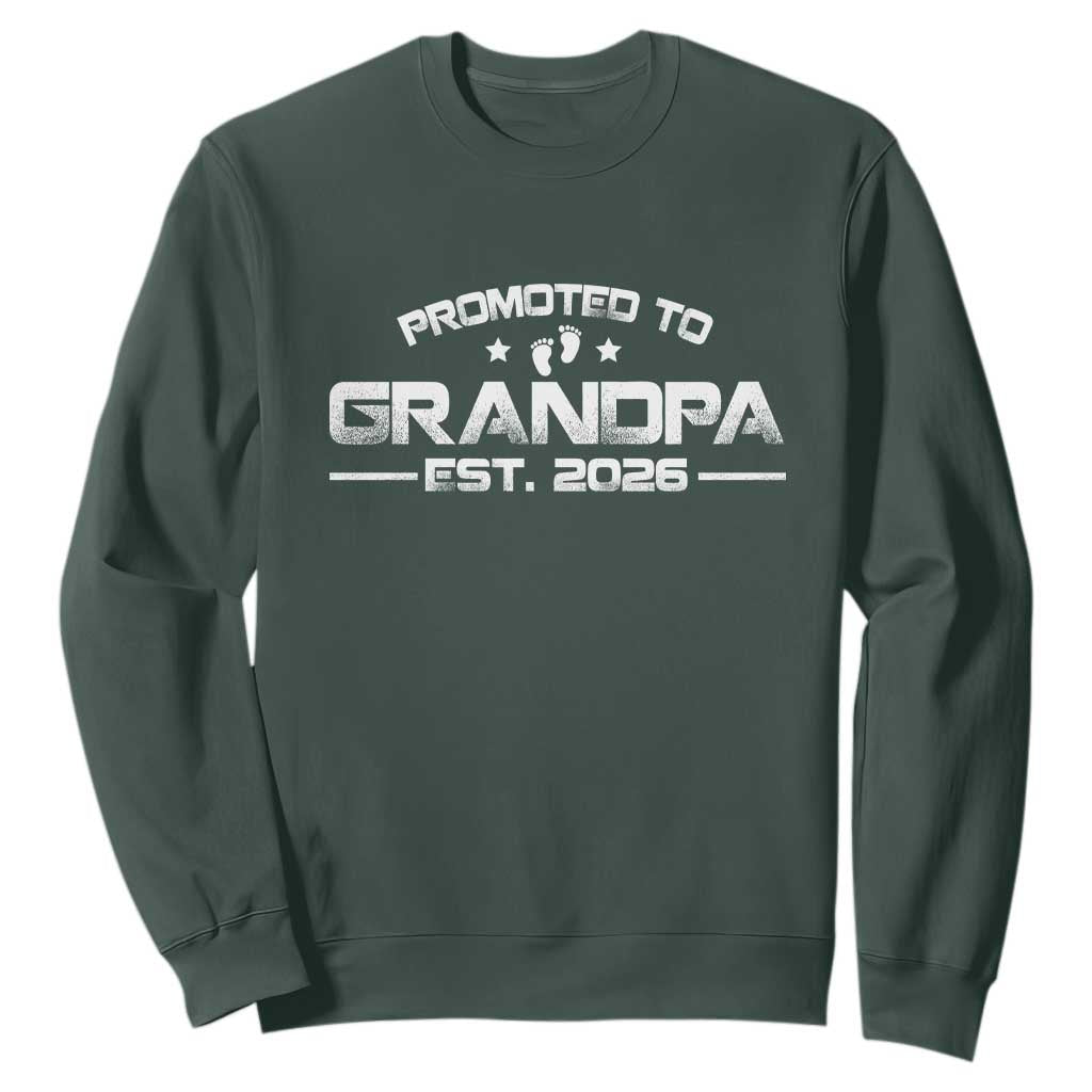 Grandpa Est 2026 Sweatshirt Fathers Day Gifts TS10 Dark Forest Green Print Your Wear