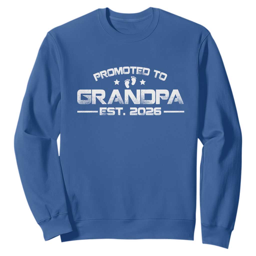 Grandpa Est 2026 Sweatshirt Fathers Day Gifts TS10 Royal Blue Print Your Wear