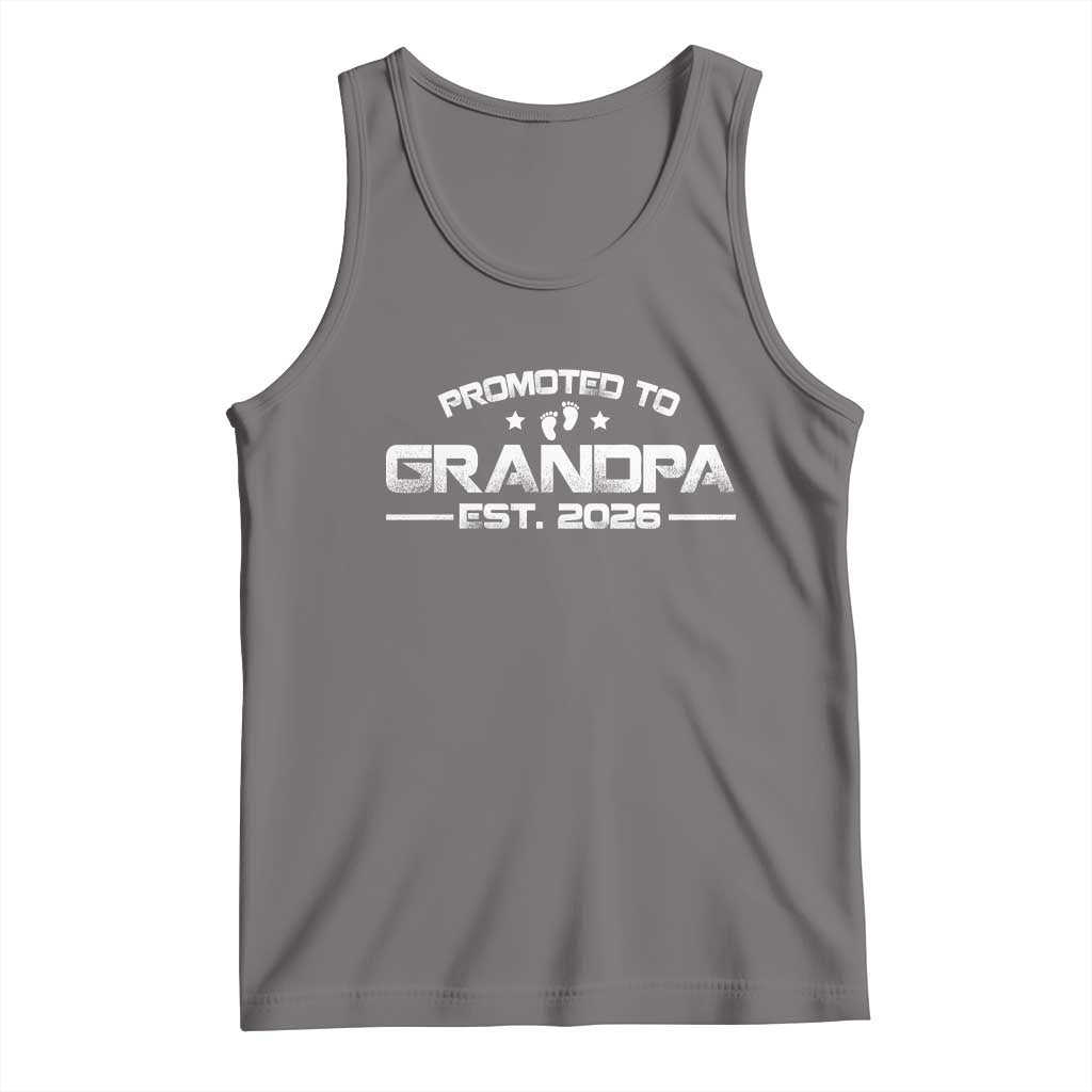 Grandpa Est 2026 Tank Top Fathers Day Gifts TS10 Deep Heather Print Your Wear