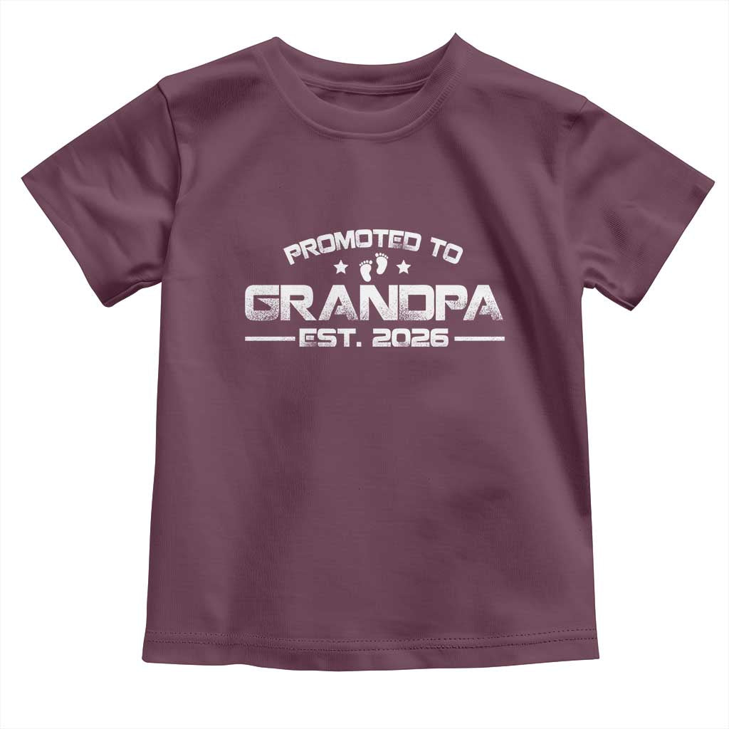 Grandpa Est 2026 Toddler T Shirt Fathers Day Gifts TS10 Maroon Print Your Wear