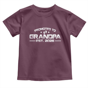 Grandpa Est 2026 Toddler T Shirt Fathers Day Gifts TS10 Maroon Print Your Wear