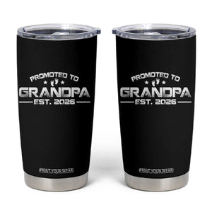 Grandpa Est 2026 Tumbler Cup Fathers Day Gifts TS10 Black Print Your Wear