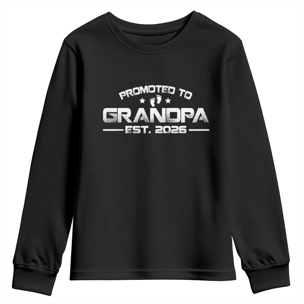 Grandpa Est 2026 Youth Sweatshirt Fathers Day Gifts TS10 Black Print Your Wear