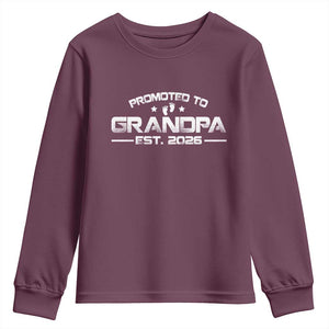Grandpa Est 2026 Youth Sweatshirt Fathers Day Gifts TS10 Maroon Print Your Wear