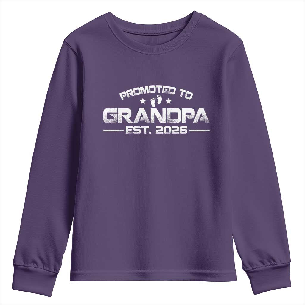 Grandpa Est 2026 Youth Sweatshirt Fathers Day Gifts TS10 Purple Print Your Wear