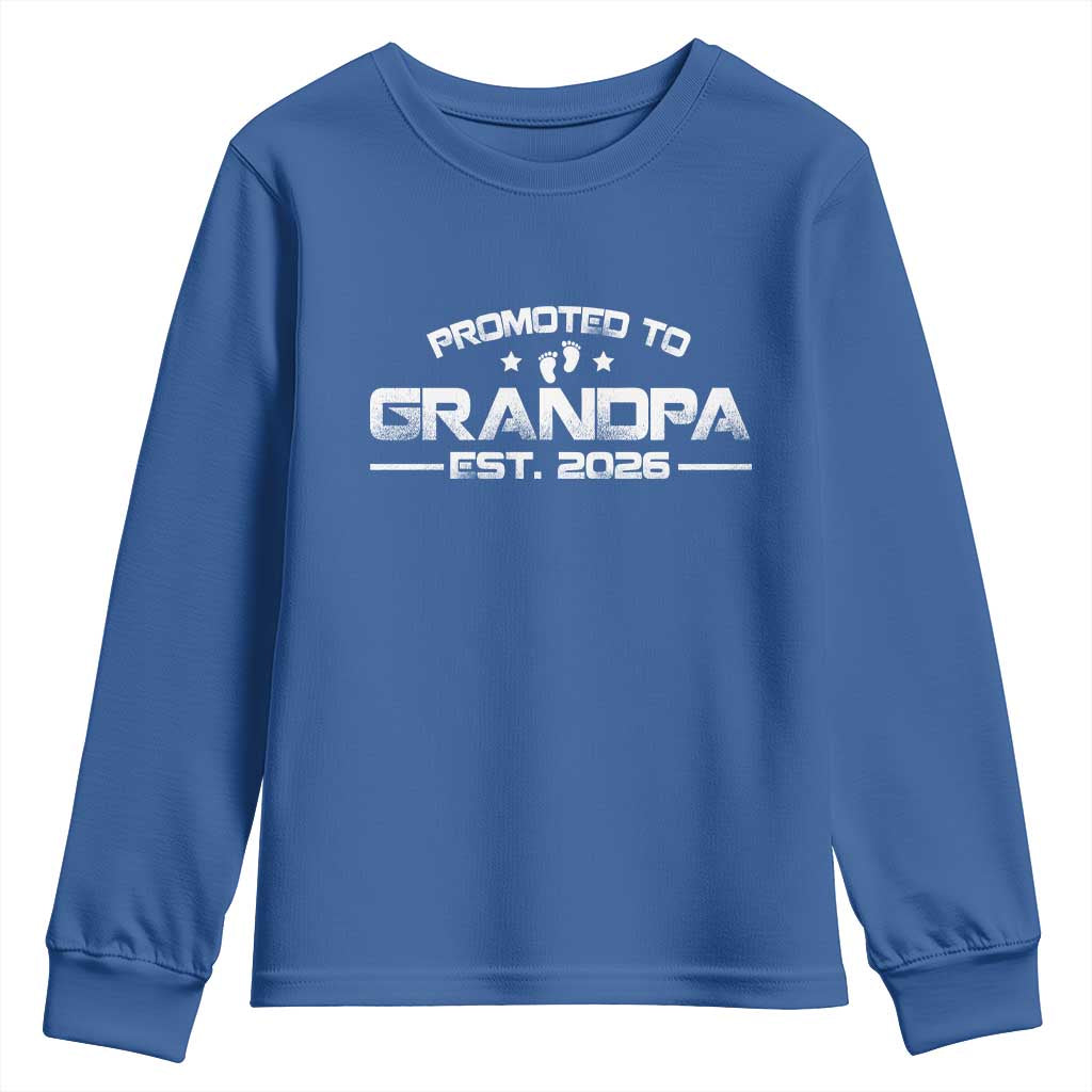 Grandpa Est 2026 Youth Sweatshirt Fathers Day Gifts TS10 Royal Blue Print Your Wear