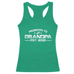 Grandpa Est 2025 Racerback Tank Top New Grandpa Father's Day Gift TS10 Irish Green Print Your Wear