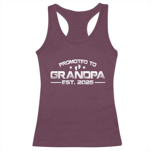 Grandpa Est 2025 Racerback Tank Top New Grandpa Father's Day Gift TS10 Maroon Print Your Wear