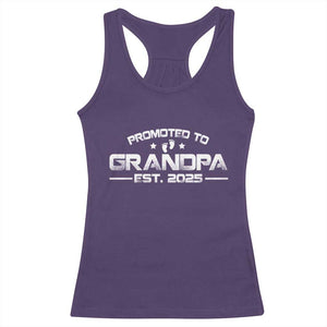 Grandpa Est 2025 Racerback Tank Top New Grandpa Father's Day Gift TS10 Purple Print Your Wear