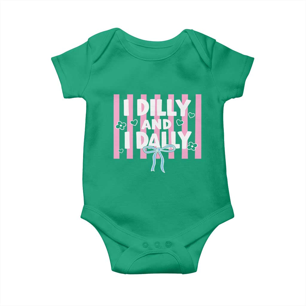 Dilly Dally Baby Onesie Trendy Viral Funny Girly TS10 Irish Green Print Your Wear