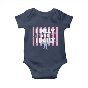 Dilly Dally Baby Onesie Trendy Viral Funny Girly TS10 Navy Print Your Wear