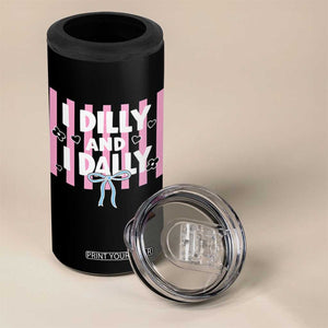 Dilly Dally 4 in 1 Can Cooler Tumbler Trendy Viral Funny Girly TS10 Print Your Wear