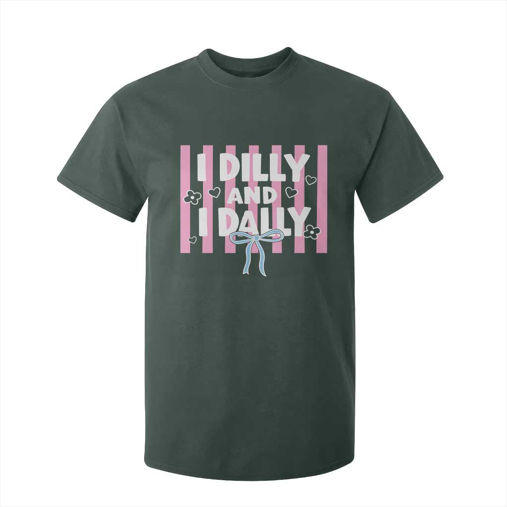 Dilly Dally T Shirt For Kid Trendy Viral Funny Girly TS10 Dark Forest Green Print Your Wear