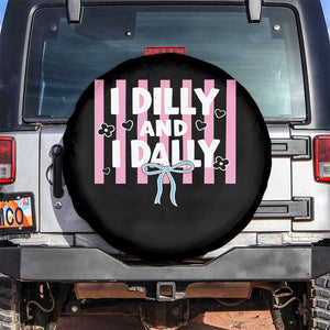 Dilly Dally Spare Tire Cover Trendy Viral Funny Girly TS10 No hole Black Print Your Wear
