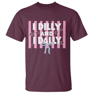 Dilly Dally T Shirt Trendy Viral Funny Girly TS10 Maroon Print Your Wear