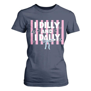 Dilly Dally T Shirt For Women Trendy Viral Funny Girly TS10 Navy Print Your Wear