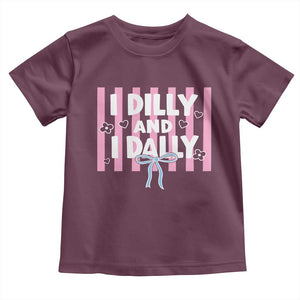 Dilly Dally Toddler T Shirt Trendy Viral Funny Girly TS10 Maroon Print Your Wear