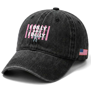 Dilly Dally Washed Cotton Baseball Cap Trendy Viral Funny Girly TS10 Print Your Wear