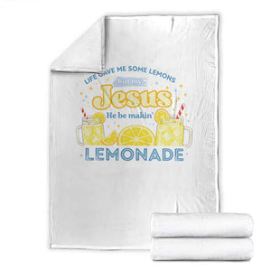 Life Gave Me Some Lemons Throw Blanket Funny Lemonade Jesus Christian TS10 White Print Your Wear