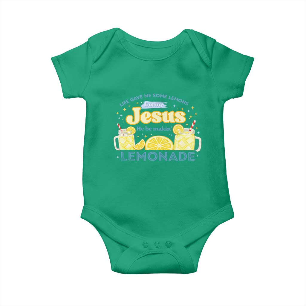 Life Gave Me Some Lemons Baby Onesie Funny Lemonade Jesus Christian TS10 Irish Green Print Your Wear