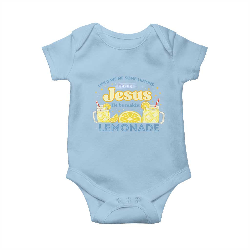 Life Gave Me Some Lemons Baby Onesie Funny Lemonade Jesus Christian TS10 Light Blue Print Your Wear