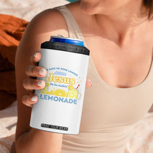 Life Gave Me Some Lemons 4 in 1 Can Cooler Tumbler Funny Lemonade Jesus Christian TS10 Print Your Wear