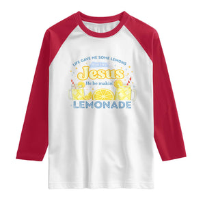 Life Gave Me Some Lemons Raglan Shirt Funny Lemonade Jesus Christian TS10 White Red Print Your Wear