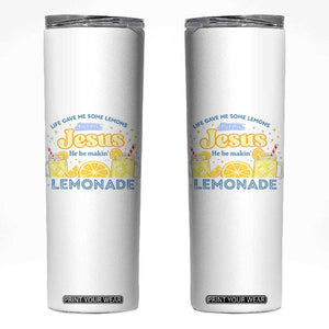 Life Gave Me Some Lemons Skinny Tumbler Funny Lemonade Jesus Christian TS10 White Print Your Wear