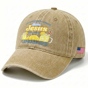 Life Gave Me Some Lemons Washed Cotton Baseball Cap Funny Lemonade Jesus Christian TS10 Print Your Wear