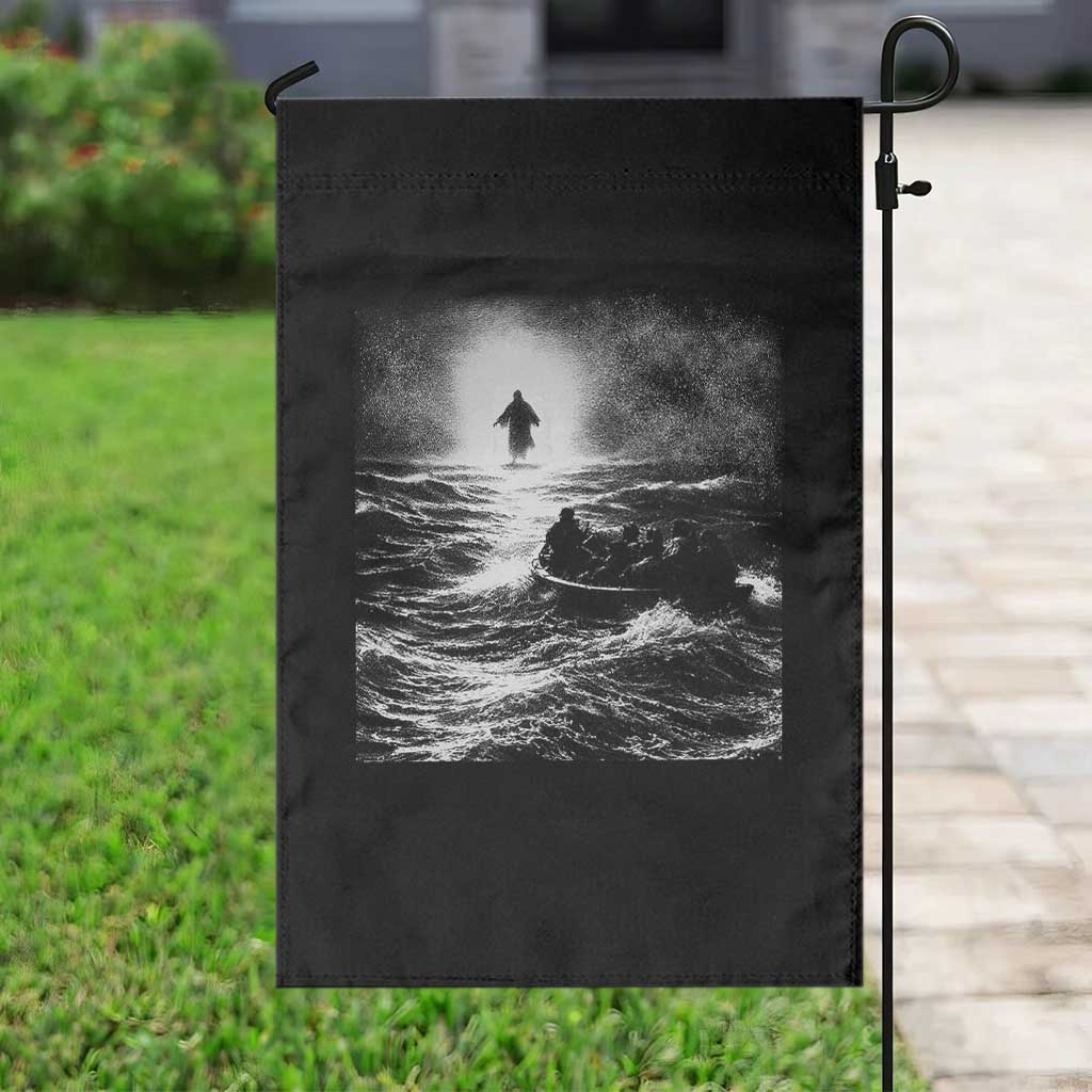 Christian Faith Garden Flag Walk On Water Distressed Bible Verse TS10 Print Your Wear