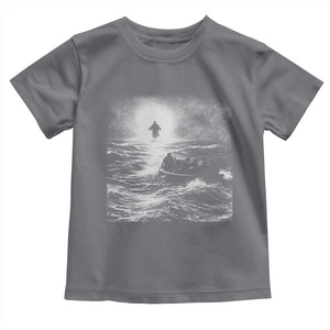 Christian Faith Toddler T Shirt Walk On Water Distressed Bible Verse TS10 Charcoal Print Your Wear