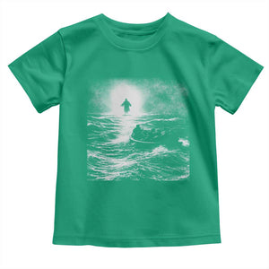 Christian Faith Toddler T Shirt Walk On Water Distressed Bible Verse TS10 Irish Green Print Your Wear