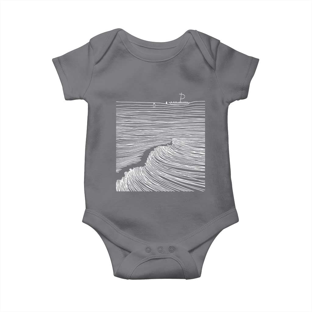 Christian Faith Baby Onesie Walk On Water Boho Bible Verse TS10 Charcoal Print Your Wear