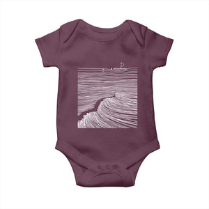 Christian Faith Baby Onesie Walk On Water Boho Bible Verse TS10 Maroon Print Your Wear