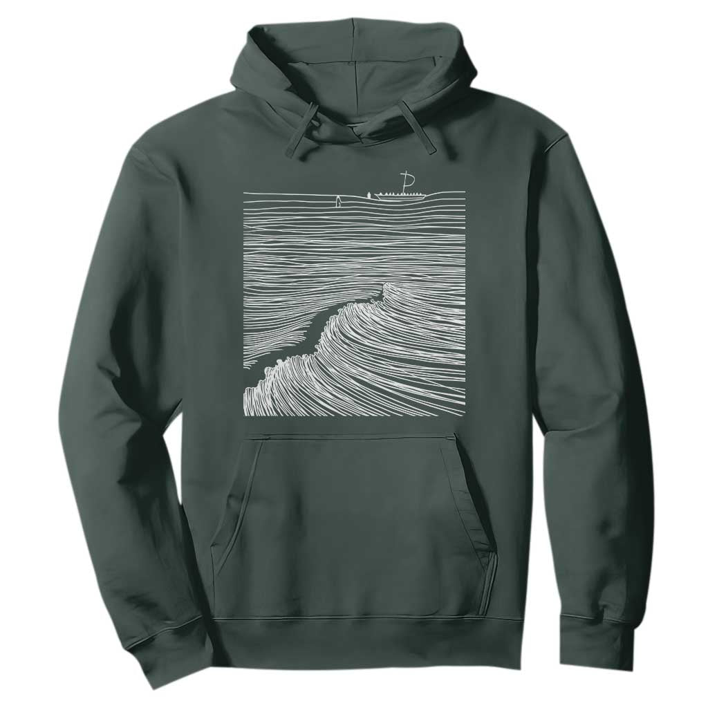 Christian Faith Hoodie Walk On Water Boho Bible Verse TS10 Dark Forest Green Print Your Wear