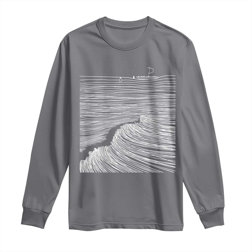 Christian Faith Long Sleeve Shirt Walk On Water Boho Bible Verse TS10 Charcoal Print Your Wear