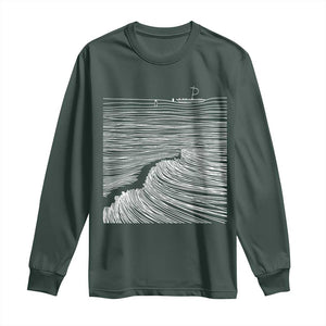 Christian Faith Long Sleeve Shirt Walk On Water Boho Bible Verse TS10 Dark Forest Green Print Your Wear