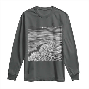 Christian Faith Long Sleeve Shirt Walk On Water Boho Bible Verse TS10 Dark Heather Print Your Wear