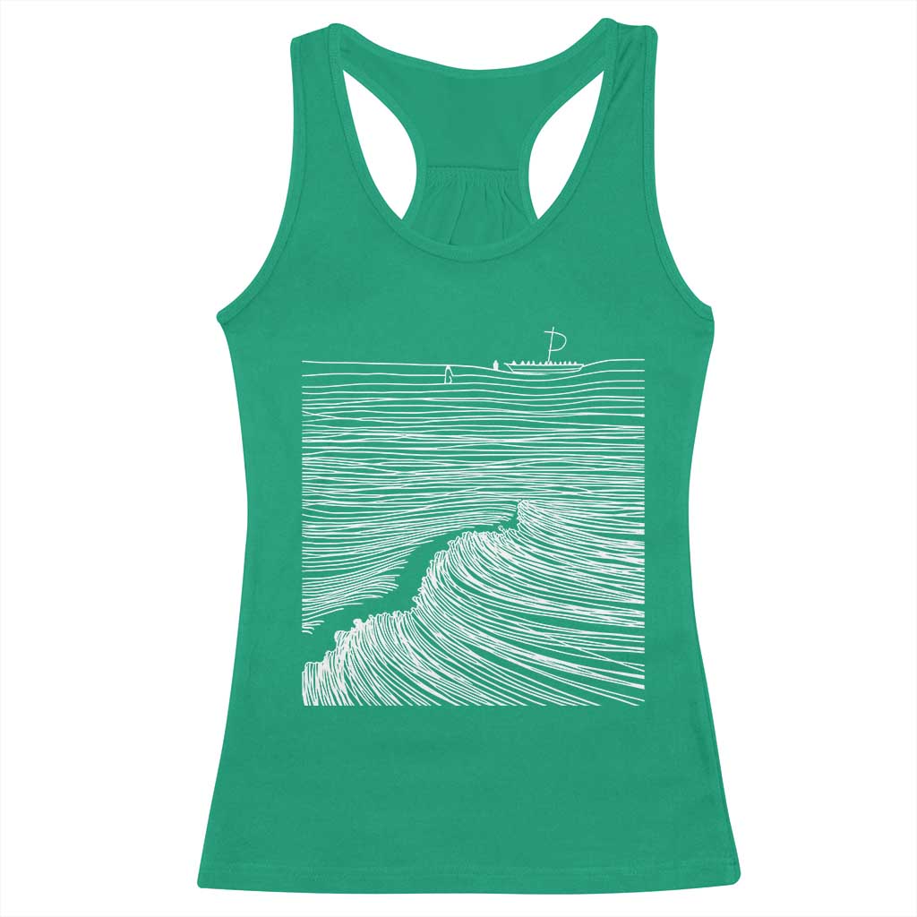 Christian Faith Racerback Tank Top Walk On Water Boho Bible Verse TS10 Irish Green Print Your Wear
